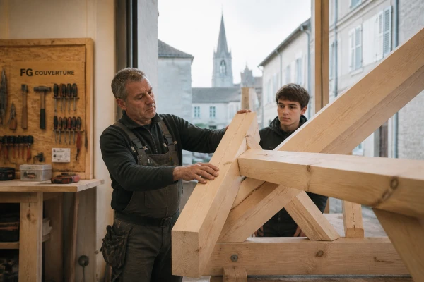 Charpente traditionnelle bois neuf Rochefort