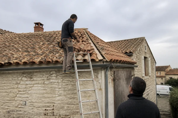 Remplacement faîtage toiture maison Rochefort