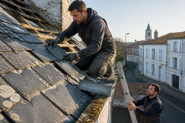 Remplacement toiture ardoise Rochefort