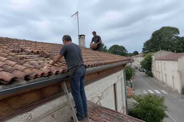 Réparation toiture tuiles Pont-l'Abbé-d'Arnoult
